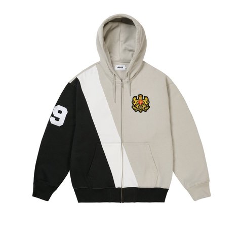 Palace ESTABLISHED ZIP HOOD GREY - Style 3