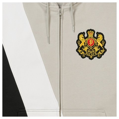 Palace ESTABLISHED ZIP HOOD GREY - Style 3