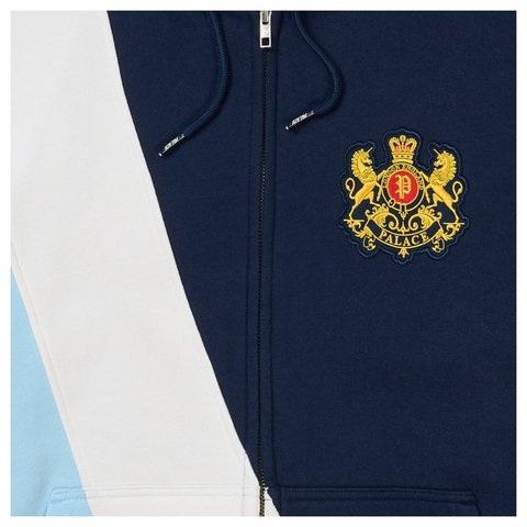 Palace ESTABLISHED ZIP HOOD NAVY - Style 3