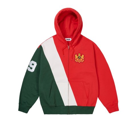 Palace ESTABLISHED ZIP HOOD RED - Style 3