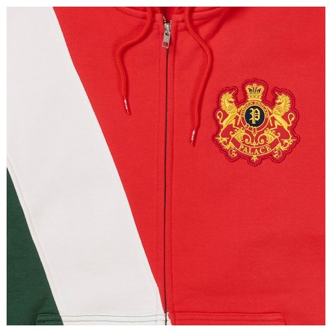 Palace ESTABLISHED ZIP HOOD RED - Style 3