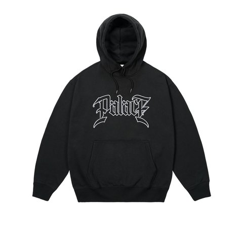 Palace LE SCRIPT HOOD BLACK - Style 2
