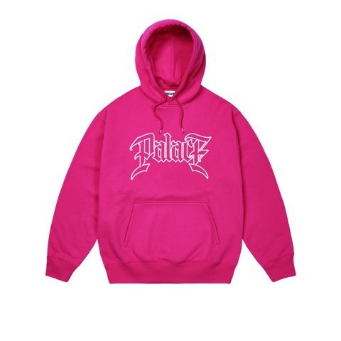 Palace LE SCRIPT HOOD HEAVY PINK - Style 2