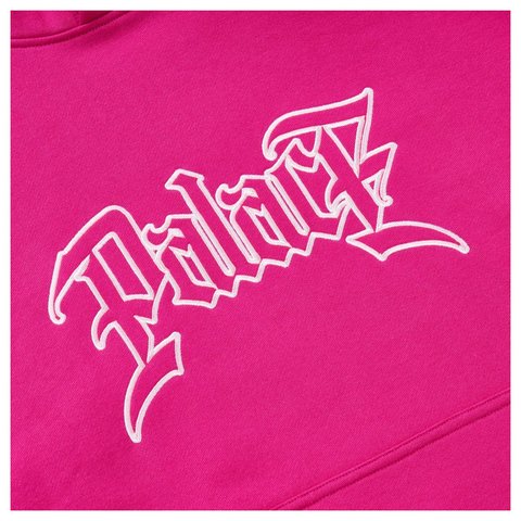 Palace LE SCRIPT HOOD HEAVY PINK - Style 2
