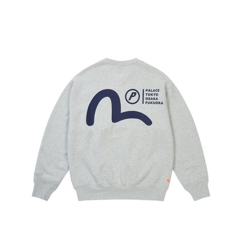 Palace PALACE EVISU CREW GREY MARL - Style 3