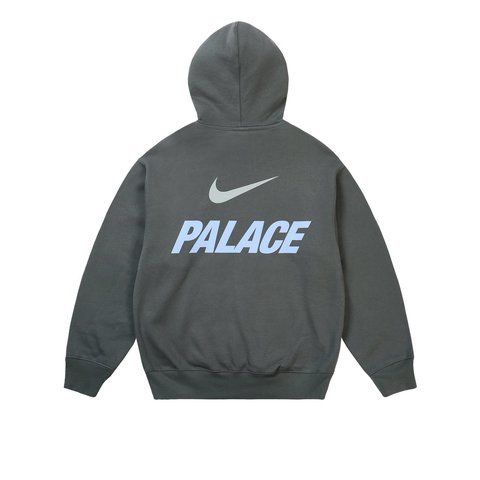 PALACE NIKE FONT SWOOSH HOOD CHARCOAL - Palace
