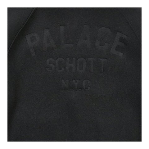 Palace PALACE SCHOTT BONDED FLEECE HOOD BLACK - Style 5
