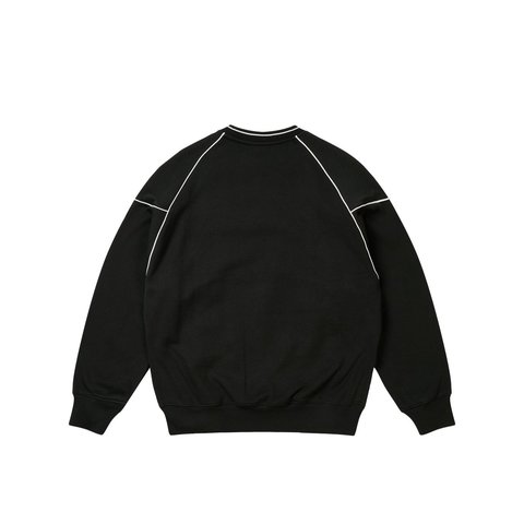 Palace PRO TEAM PIPED CREW BLACK - Style 3