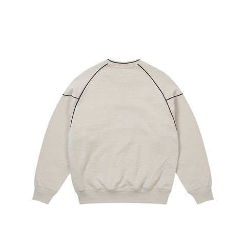 Palace PRO TEAM PIPED CREW CONCRETE GREY - Style 3
