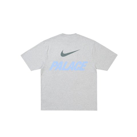 Palace PALACE NIKE FONT SWOOSH T-SHIRT GREY MARL - Style 2