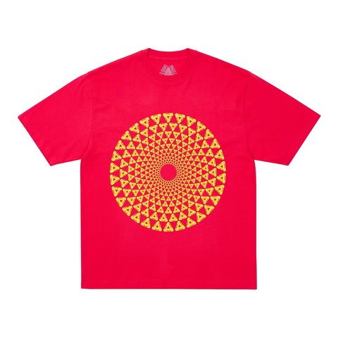 Palace SWIRLY T-SHIRT TRUEST RED - Style 1