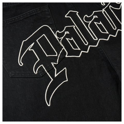 Palace LE SCRIPT P90 BAGGY JEAN BLACK - Style 3