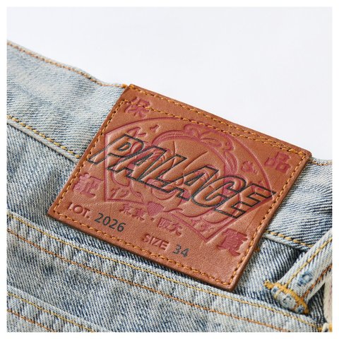 Palace PALACE EVISU P90 BAGGY JEAN REVERSE INDIGO - Style 3