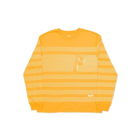 Palace STRIPER L/S T-SHIRT YELLOW