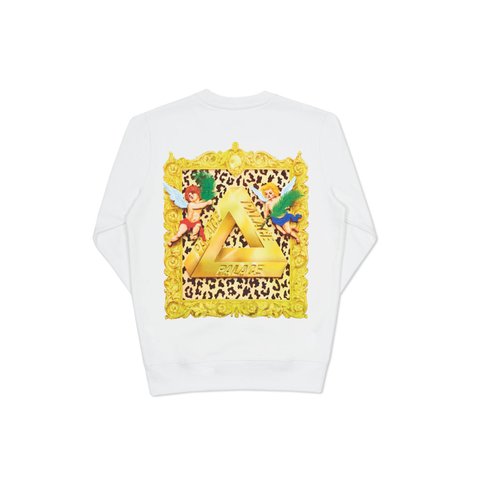 Palace CHERUB FRAME CREW WHITE - Colorway