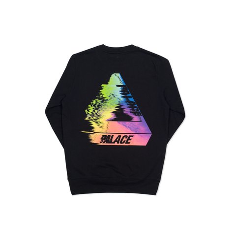 Palace TRI-SMUDGE CREW BLACK - Colorway
