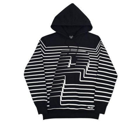 Palace STRIPER HOOD BLACK