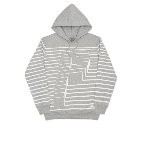 Palace STRIPER HOOD GREY MARL