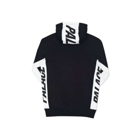 Palace BLOCKER ZIP HOOD BLACK / WHITE - Colorway