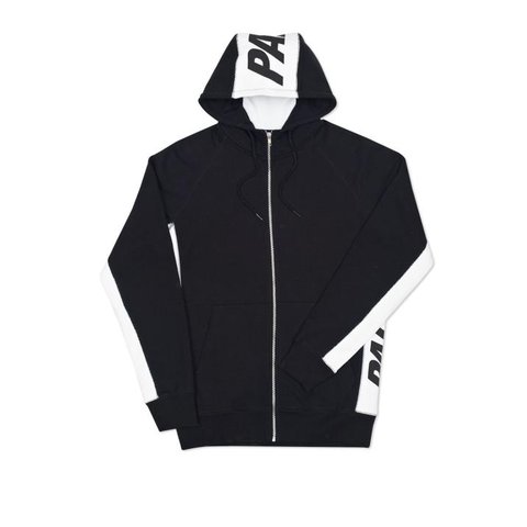 Palace BLOCKER ZIP HOOD BLACK / WHITE
