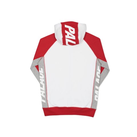Palace BLOCKER ZIP HOOD RED / WHITE - Colorway