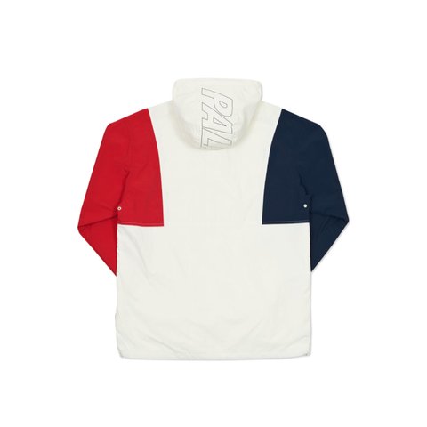 Palace HOODED ARMS SHELL TOP WHITE / NAVY / RED - Colorway