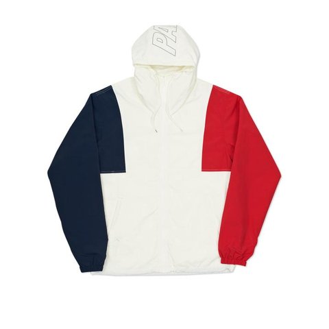 Palace HOODED ARMS SHELL TOP WHITE / NAVY / RED