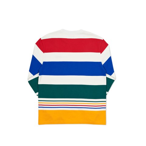 Palace HEAVY STRIPE L/S T-SHIRT WHITE / MULTI - Colorway