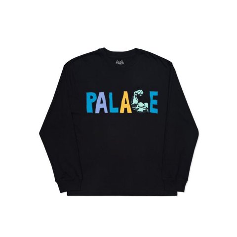 Palace MUSCLE L/S T-SHIRT BLACK