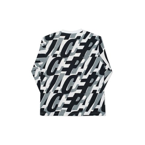 Palace REPEAT AFTER ME L/S T-SHIRT WHITE / BLACK / GREY - Colorway