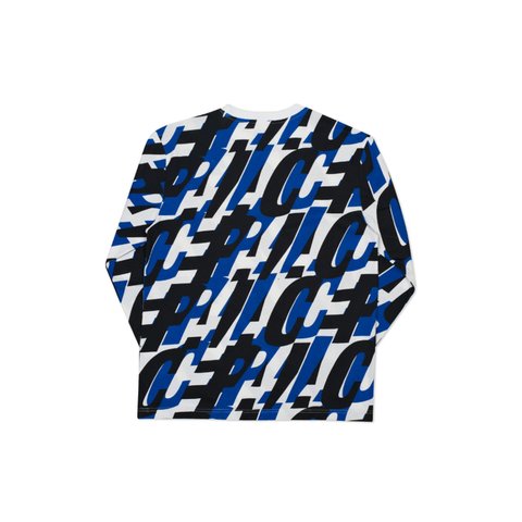 Palace REPEAT AFTER ME L/S T-SHIRT WHITE / NAVY / BLACK - Colorway