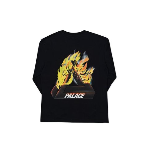 Palace TRI-FIRE L/S T-SHIRT WHITE