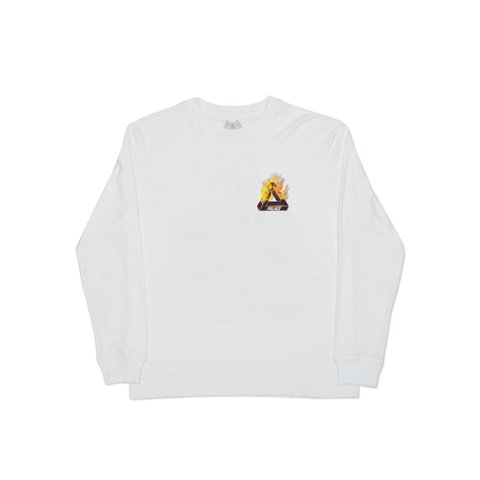 Palace TRI-FIRE L/S T-SHIRT WHITE - Colorway