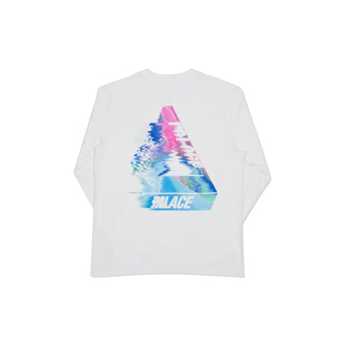 Palace TRI-SMUDGE L/S T-SHIRT WHITE - Colorway