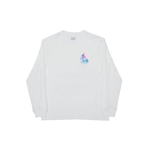 Palace TRI-SMUDGE L/S T-SHIRT WHITE