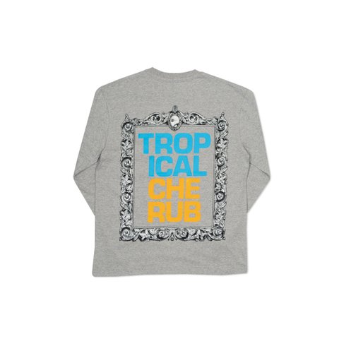Palace TROPICAL CHERUB L/S T-SHIRT GREY MARL - Colorway