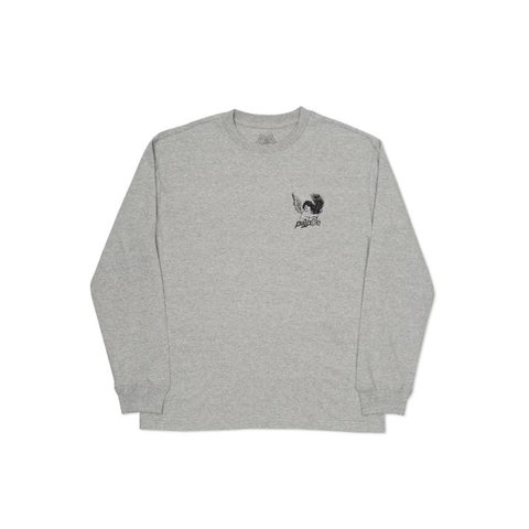 Palace TROPICAL CHERUB L/S T-SHIRT GREY MARL