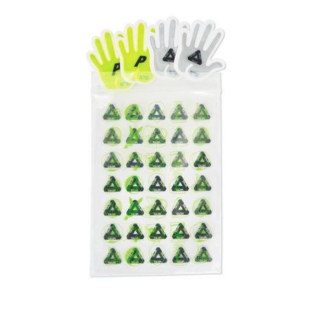 Palace HI-VIS HAND STICKER PACK WHITE / YELLOW