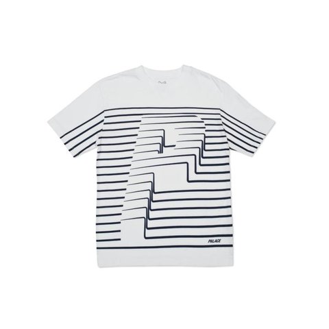 Palace STRIPER T-SHIRT WHITE