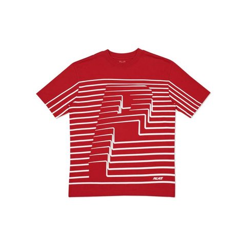Palace STRIPER T-SHIRT RED