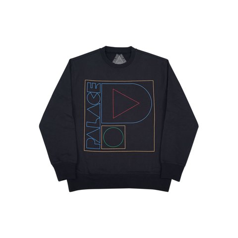 Palace GEO P CREW BLACK - Colorway
