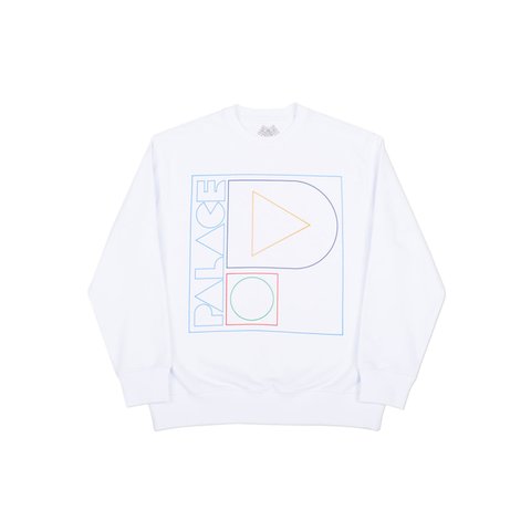 Palace GEO P CREW WHITE - Colorway