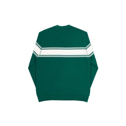 Palace MARINA STRIPE PIQUE CREW WHITE / GREEN