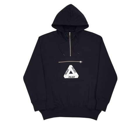 Palace TRI-FERG HALF ZIP HOOD BLACK - Colorway