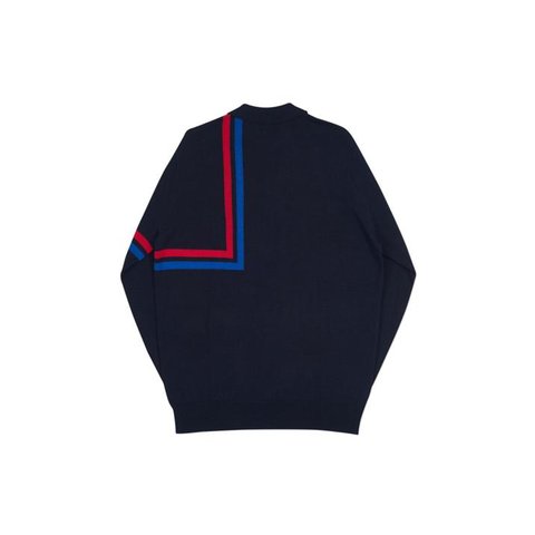 Palace ANGLE STRIPE ZIP KNIT BLACK