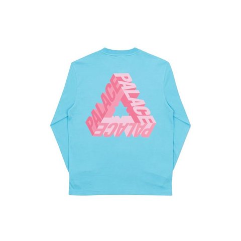 Palace P-3D LONGSLEEVE AQUA BLUE
