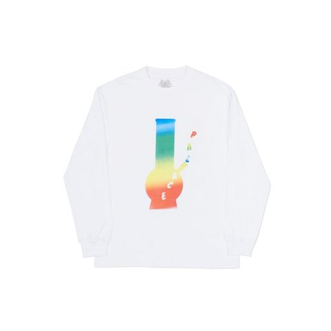 Palace RAINBOW BONG LONGSLEEVE WHITE