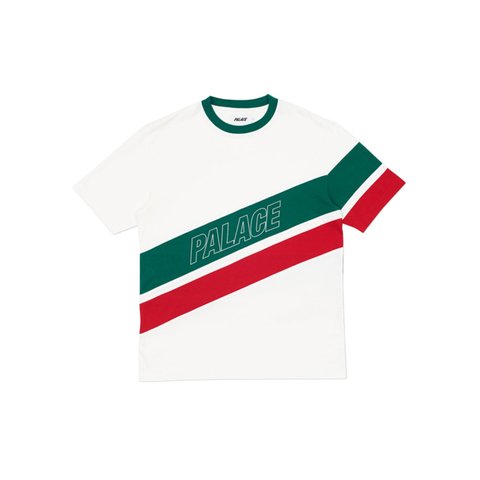 Palace R STRIPE T WHITE - Colorway