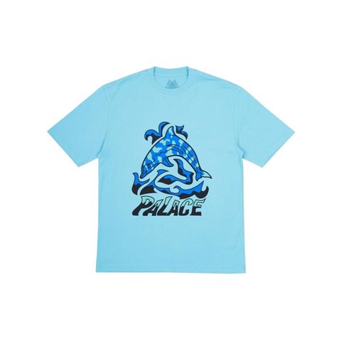 Palace SKETCHY DOLPHIN T-SHIRT AQUA BLUE