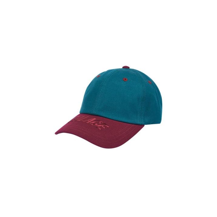 VISOR 6-PANEL GREEN / BURGUNDY